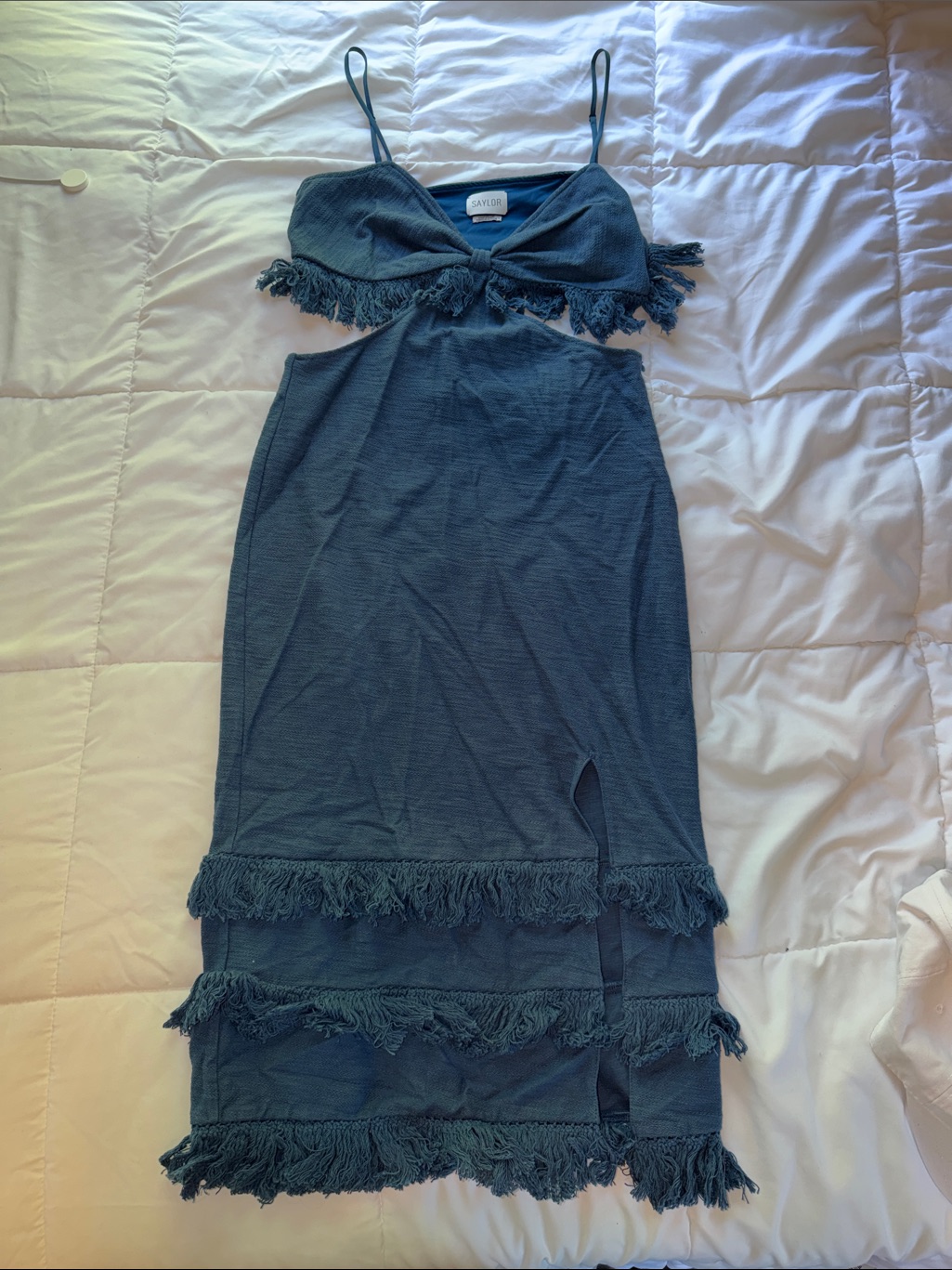 Saylor Blue Sachi Fringe Dress